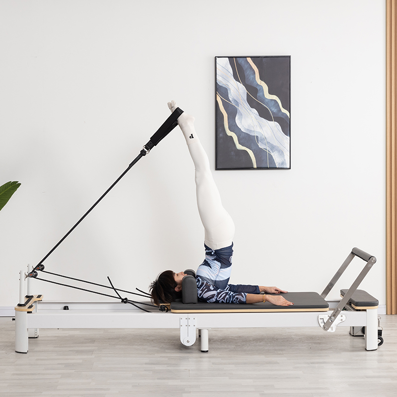 White Shorty Aluminum Pilates Reformer