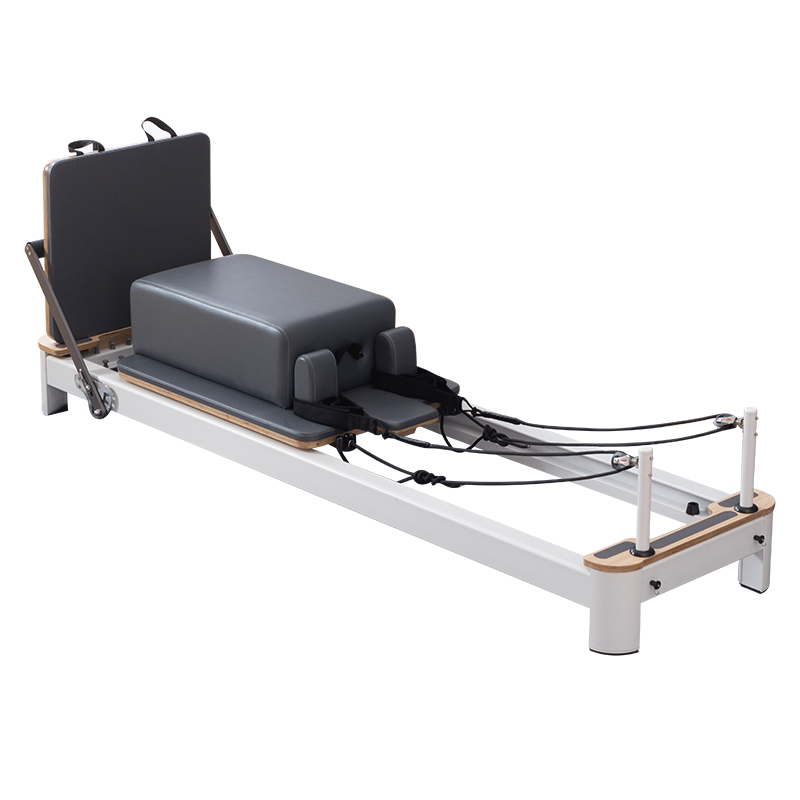 White Shorty Aluminum Pilates Reformer