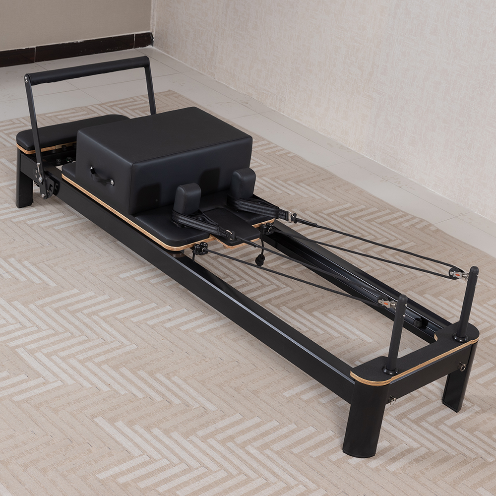 Half Trapeze Tower Black Aluminum Pilates Reformer