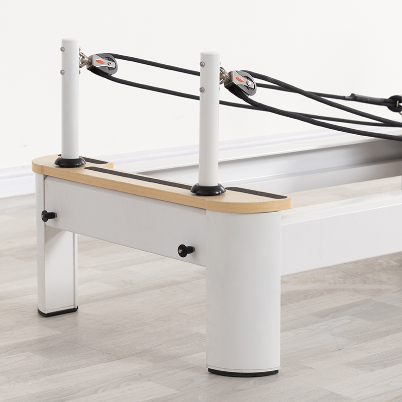 White Shorty Aluminum Pilates Reformer