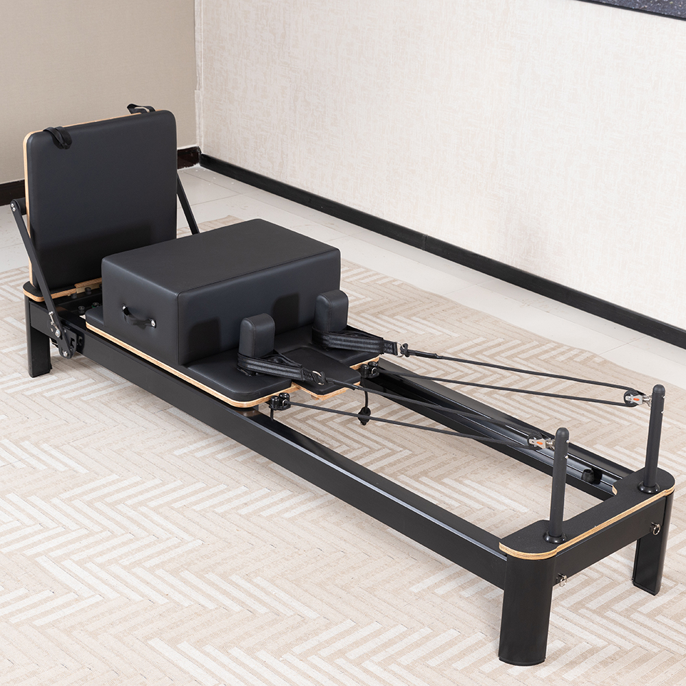 Aluminium Alloy Black Frame Pilates Reformer